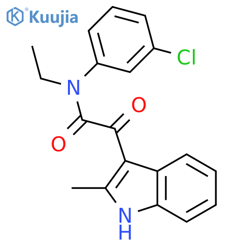 N-(3-chlorophenyl)-N-ethyl-2-(2-methyl-1H-indol-3-yl)-2-oxoacetamide structure