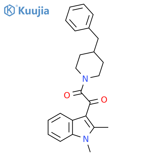 1-(4-benzylpiperidin-1-yl)-2-(1,2-dimethyl-1H-indol-3-yl)ethane-1,2-dione structure