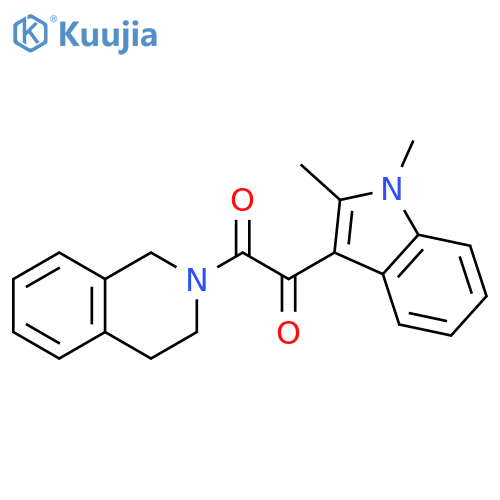 1-(1,2-dimethyl-1H-indol-3-yl)-2-(1,2,3,4-tetrahydroisoquinolin-2-yl)ethane-1,2-dione structure