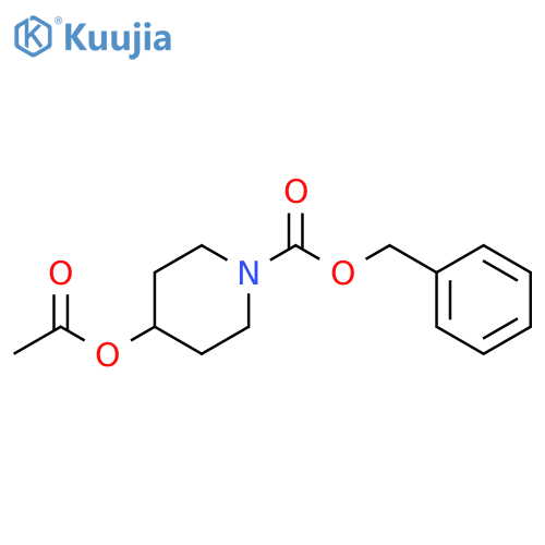 1-Piperidinecarboxylic acid, 4-(acetyloxy)-, phenylmethyl ester structure