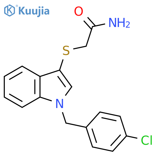2-({1-(4-chlorophenyl)methyl-1H-indol-3-yl}sulfanyl)acetamide structure