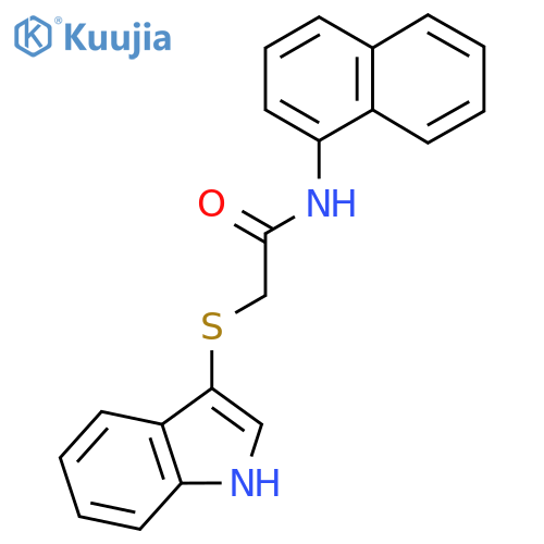 2-(1H-indol-3-ylsulfanyl)-N-(naphthalen-1-yl)acetamide structure