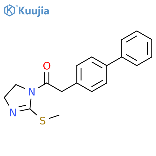 2-{1,1'-biphenyl-4-yl}-1-2-(methylsulfanyl)-4,5-dihydro-1H-imidazol-1-ylethan-1-one structure