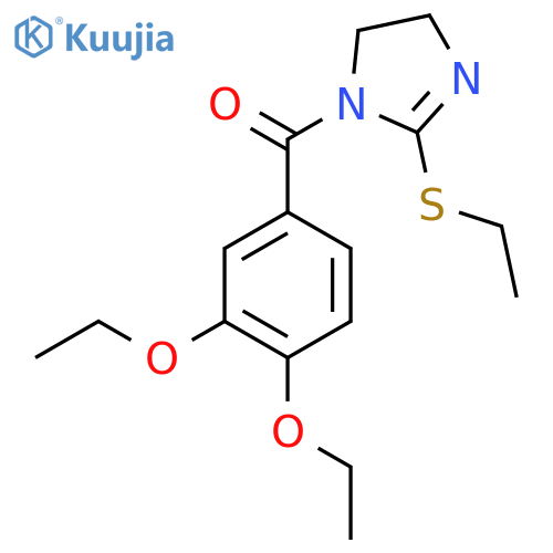 1-(3,4-diethoxybenzoyl)-2-(ethylsulfanyl)-4,5-dihydro-1H-imidazole structure