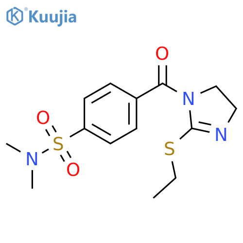 4-2-(ethylsulfanyl)-4,5-dihydro-1H-imidazole-1-carbonyl-N,N-dimethylbenzene-1-sulfonamide structure