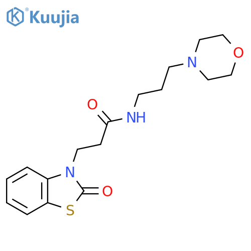N-3-(morpholin-4-yl)propyl-3-(2-oxo-2,3-dihydro-1,3-benzothiazol-3-yl)propanamide structure