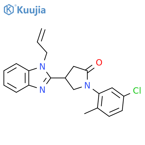 1-(5-chloro-2-methylphenyl)-4-1-(prop-2-en-1-yl)-1H-1,3-benzodiazol-2-ylpyrrolidin-2-one structure