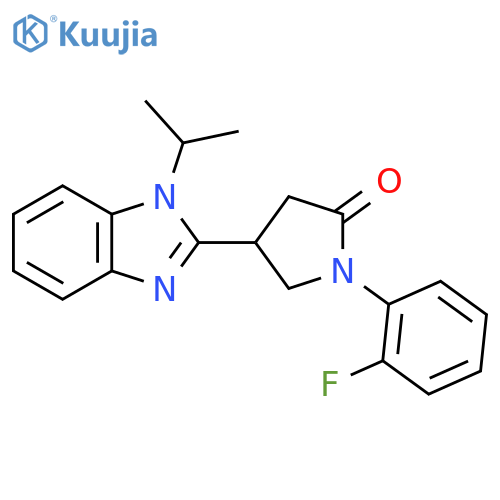 1-(2-fluorophenyl)-4-1-(propan-2-yl)-1H-1,3-benzodiazol-2-ylpyrrolidin-2-one structure