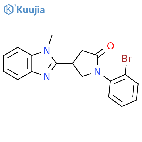 1-(2-bromophenyl)-4-(1-methyl-1H-1,3-benzodiazol-2-yl)pyrrolidin-2-one structure