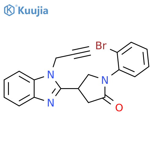 1-(2-bromophenyl)-4-1-(prop-2-yn-1-yl)-1H-1,3-benzodiazol-2-ylpyrrolidin-2-one structure