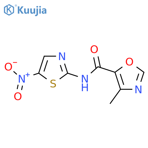 4-methyl-N-(5-nitro-1,3-thiazol-2-yl)-1,3-oxazole-5-carboxamide structure
