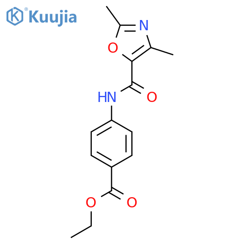 ethyl 4-(2,4-dimethyl-1,3-oxazole-5-amido)benzoate structure