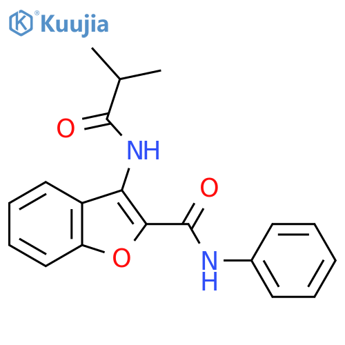 3-(2-methylpropanamido)-N-phenyl-1-benzofuran-2-carboxamide structure
