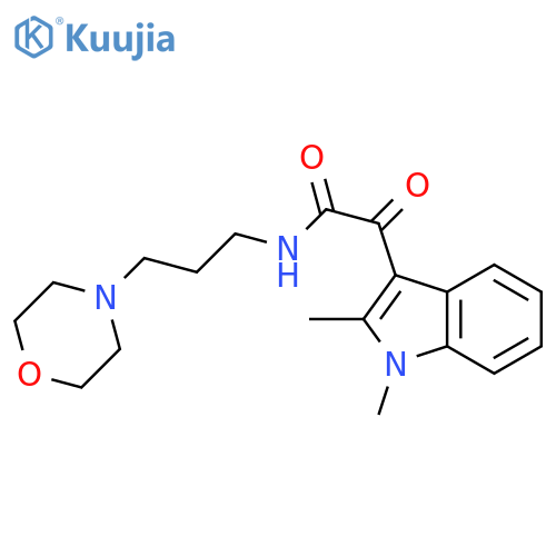 2-(1,2-dimethyl-1H-indol-3-yl)-N-3-(morpholin-4-yl)propyl-2-oxoacetamide structure