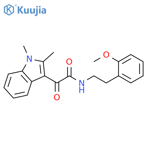 2-(1,2-dimethyl-1H-indol-3-yl)-N-2-(2-methoxyphenyl)ethyl-2-oxoacetamide structure