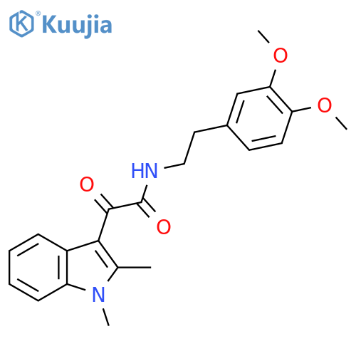 N-2-(3,4-dimethoxyphenyl)ethyl-2-(1,2-dimethyl-1H-indol-3-yl)-2-oxoacetamide structure
