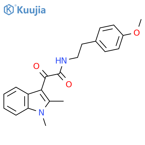 2-(1,2-dimethyl-1H-indol-3-yl)-N-2-(4-methoxyphenyl)ethyl-2-oxoacetamide structure