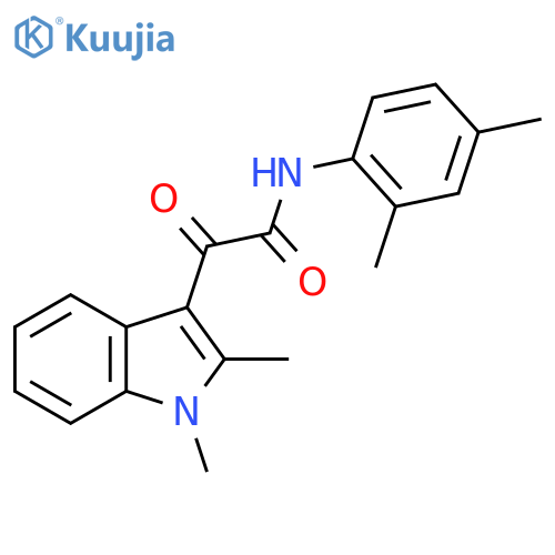 2-(1,2-dimethyl-1H-indol-3-yl)-N-(2,4-dimethylphenyl)-2-oxoacetamide structure
