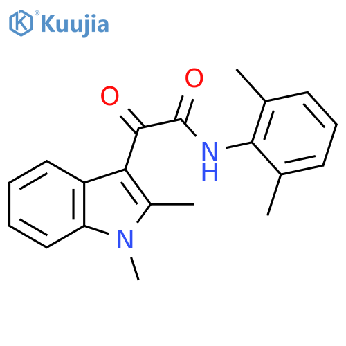 2-(1,2-dimethyl-1H-indol-3-yl)-N-(2,6-dimethylphenyl)-2-oxoacetamide structure