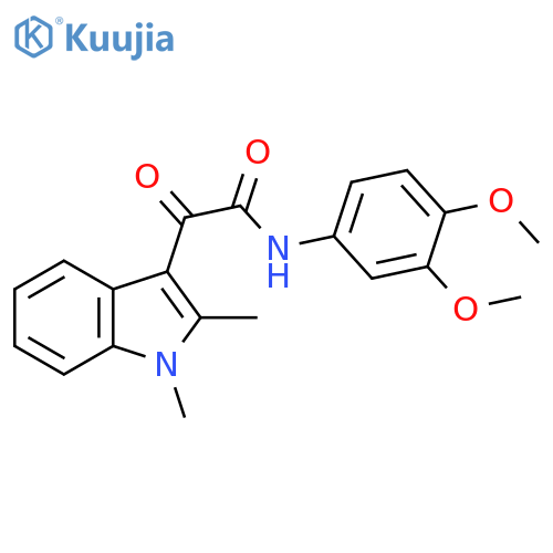 N-(3,4-dimethoxyphenyl)-2-(1,2-dimethyl-1H-indol-3-yl)-2-oxoacetamide structure