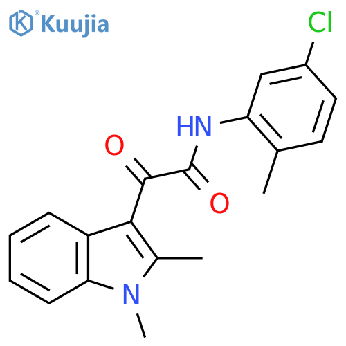 N-(5-chloro-2-methylphenyl)-2-(1,2-dimethyl-1H-indol-3-yl)-2-oxoacetamide structure