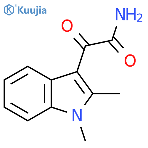 2-(1,2-dimethyl-1H-indol-3-yl)-2-oxoacetamide structure