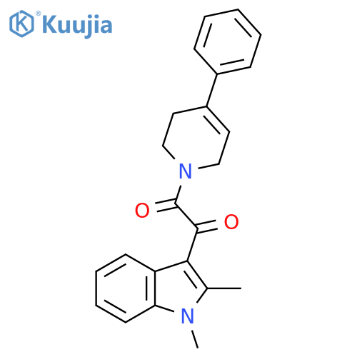 1-(1,2-dimethyl-1H-indol-3-yl)-2-(4-phenyl-1,2,3,6-tetrahydropyridin-1-yl)ethane-1,2-dione structure