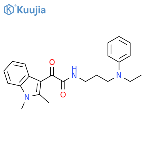 2-(1,2-dimethyl-1H-indol-3-yl)-N-{3-ethyl(phenyl)aminopropyl}-2-oxoacetamide structure