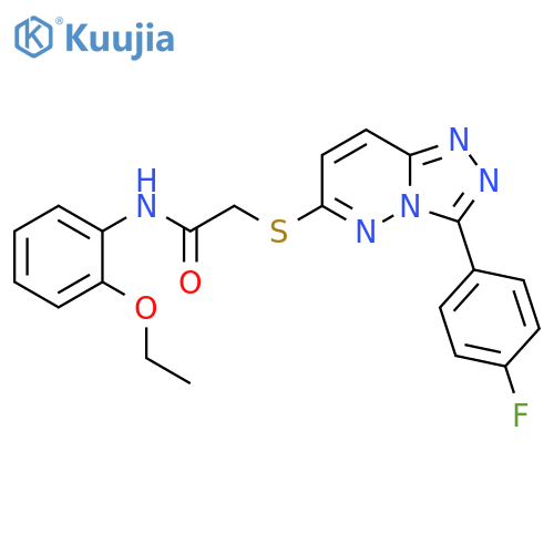 N-(2-ethoxyphenyl)-2-{3-(4-fluorophenyl)-1,2,4triazolo4,3-bpyridazin-6-ylsulfanyl}acetamide structure