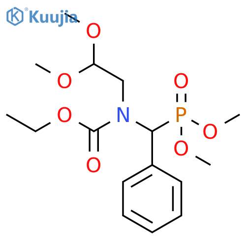 Carbamic acid, (2,2-dimethoxyethyl)[(dimethoxyphosphinyl)phenylmethyl]-, ethyl ester structure