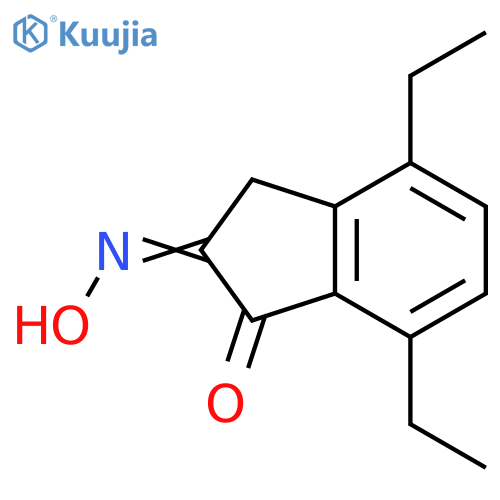 1H-Indene-1,2(3H)-dione, 4,7-diethyl-, 2-oxime structure