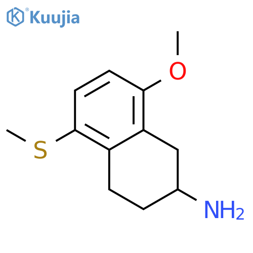8-methoxy-5-(methylsulfanyl)-1,2,3,4-tetrahydronaphthalen-2-amine structure