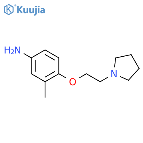 3-methyl-4-[2-(pyrrolidin-1-yl)ethoxy]aniline structure