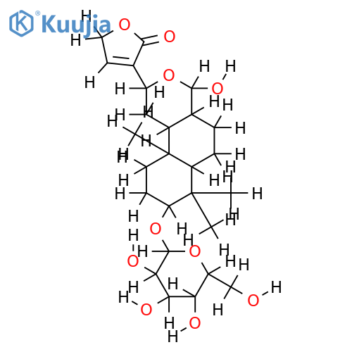 12,17-epoxy-3,17-dihydroxylabda-13-en-16,15-olide-3-O-beta-glucopyranoside structure