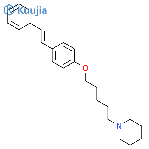 Piperidine, 1-[5-[4-[(1E)-2-phenylethenyl]phenoxy]pentyl]- structure