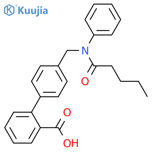 4'-(1-oxopentyl)phenylaminomethyl-1,1'-biphenyl-2-carboxylic Acid structure