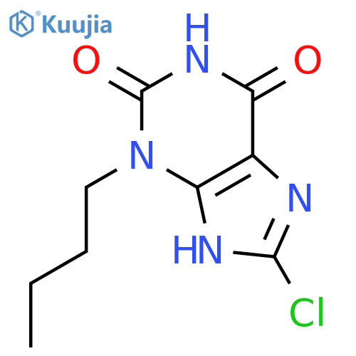 1H-PURINE-2,6-DIONE, 3-BUTYL-8-CHLORO-3,7-DIHYDRO- structure