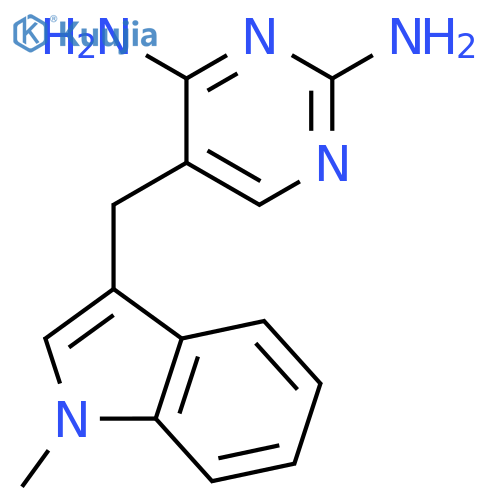 2,4-Pyrimidinediamine, 5-[(1-methyl-1H-indol-3-yl)methyl]- structure