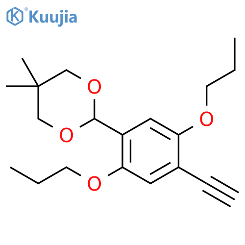 1,3-Dioxane, 2-(4-ethynyl-2,5-dipropoxyphenyl)-5,5-dimethyl- structure