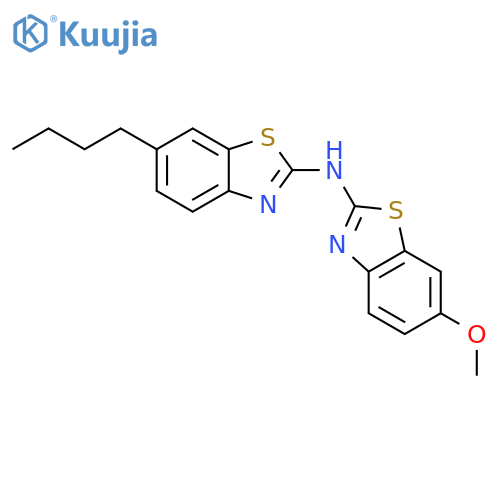 N-(6-butyl-1,3-benzothiazol-2-yl)-6-methoxy-1,3-benzothiazol-2-amine structure
