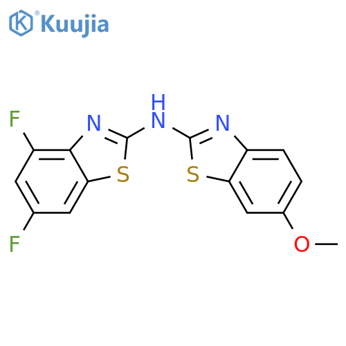 4,6-difluoro-N-(6-methoxy-1,3-benzothiazol-2-yl)-1,3-benzothiazol-2-amine structure