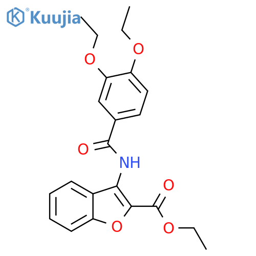 ethyl 3-(3,4-diethoxybenzamido)-1-benzofuran-2-carboxylate structure