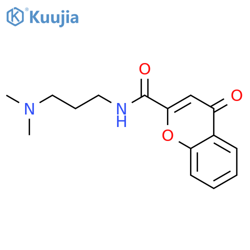 4H-1-BENZOPYRAN-2-CARBOXAMIDE, N-[3-(DIMETHYLAMINO)PROPYL]-4-OXO- structure