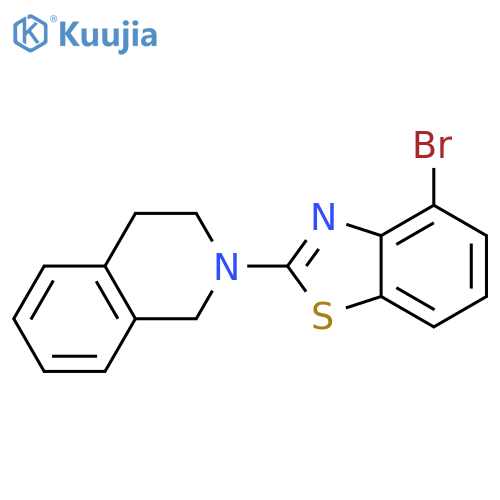 2-(4-bromo-1,3-benzothiazol-2-yl)-1,2,3,4-tetrahydroisoquinoline structure