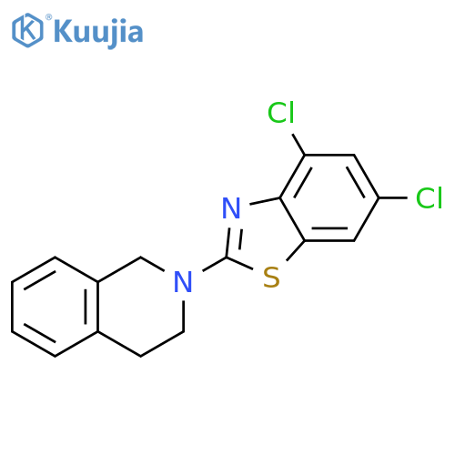 2-(4,6-dichloro-1,3-benzothiazol-2-yl)-1,2,3,4-tetrahydroisoquinoline structure