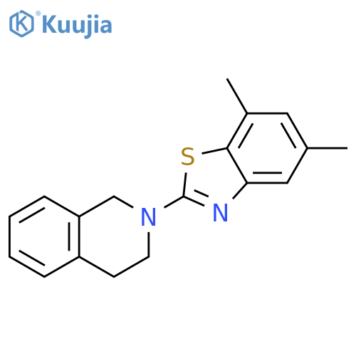 2-(5,7-dimethyl-1,3-benzothiazol-2-yl)-1,2,3,4-tetrahydroisoquinoline structure