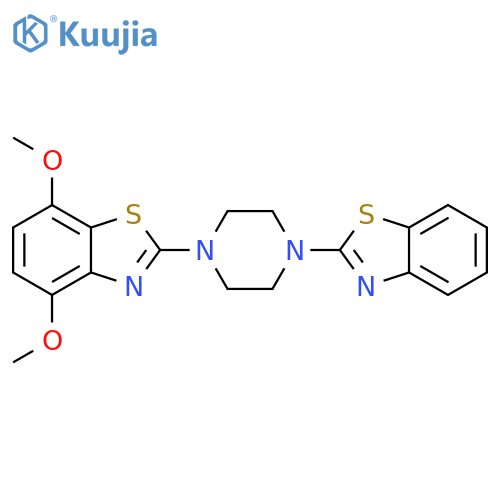 2-4-(1,3-benzothiazol-2-yl)piperazin-1-yl-4,7-dimethoxy-1,3-benzothiazole structure