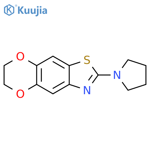 5-(pyrrolidin-1-yl)-10,13-dioxa-4-thia-6-azatricyclo7.4.0.0^{3,7}trideca-1,3(7),5,8-tetraene structure