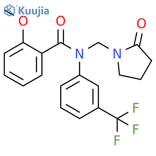 2-methoxy-N-(2-oxopyrrolidin-1-yl)methyl-N-3-(trifluoromethyl)phenylbenzamide structure