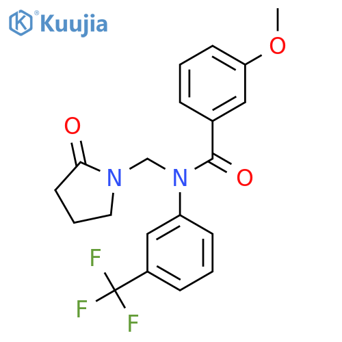 3-methoxy-N-(2-oxopyrrolidin-1-yl)methyl-N-3-(trifluoromethyl)phenylbenzamide structure